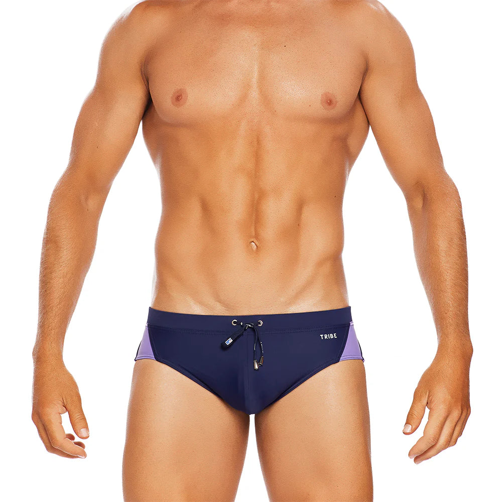 Tribe Barbados Grenada Lo Rise Swim Brief Navy-Purple