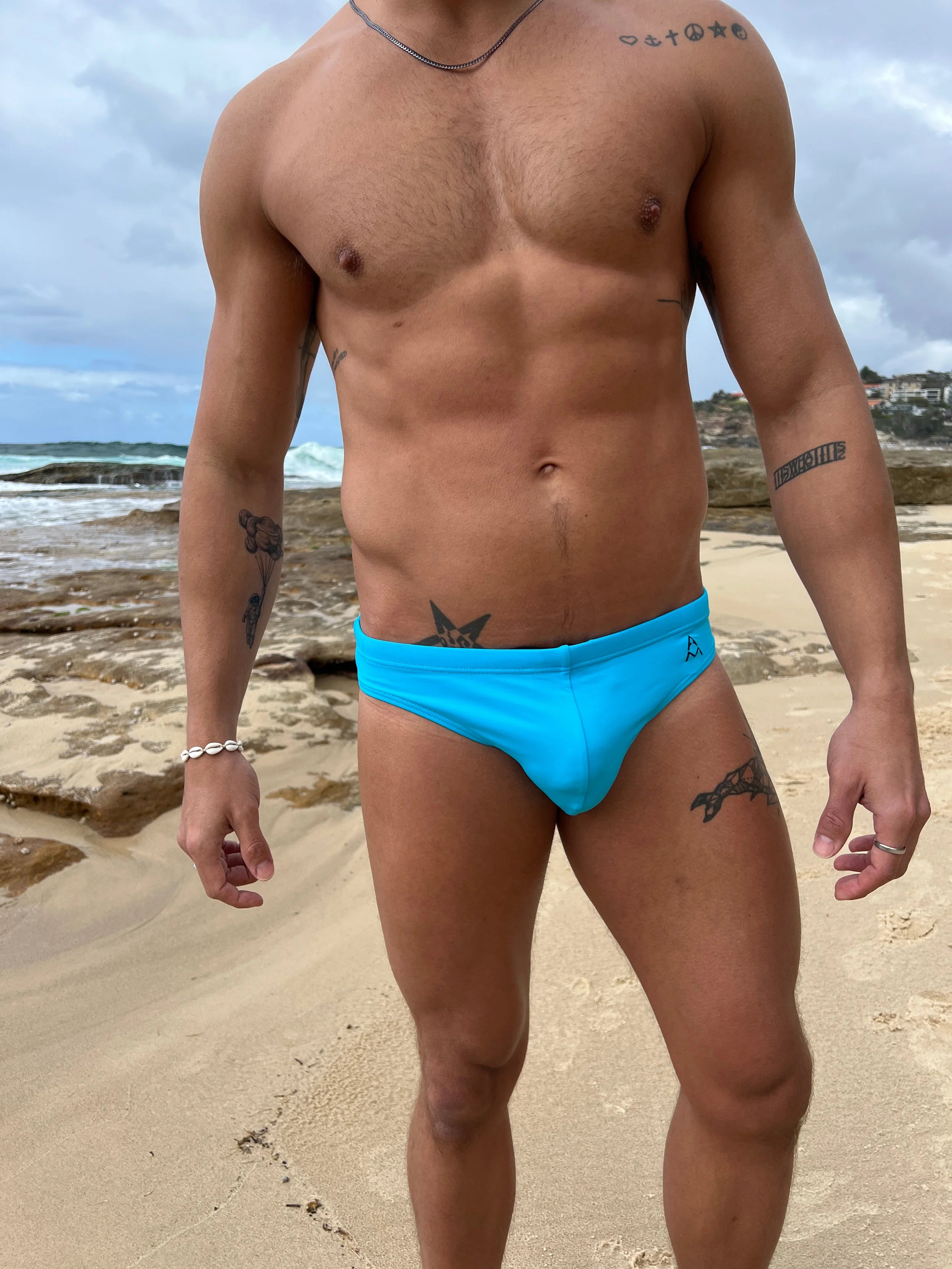 Mark Anthony Cefalu Swim Brief Aqua
