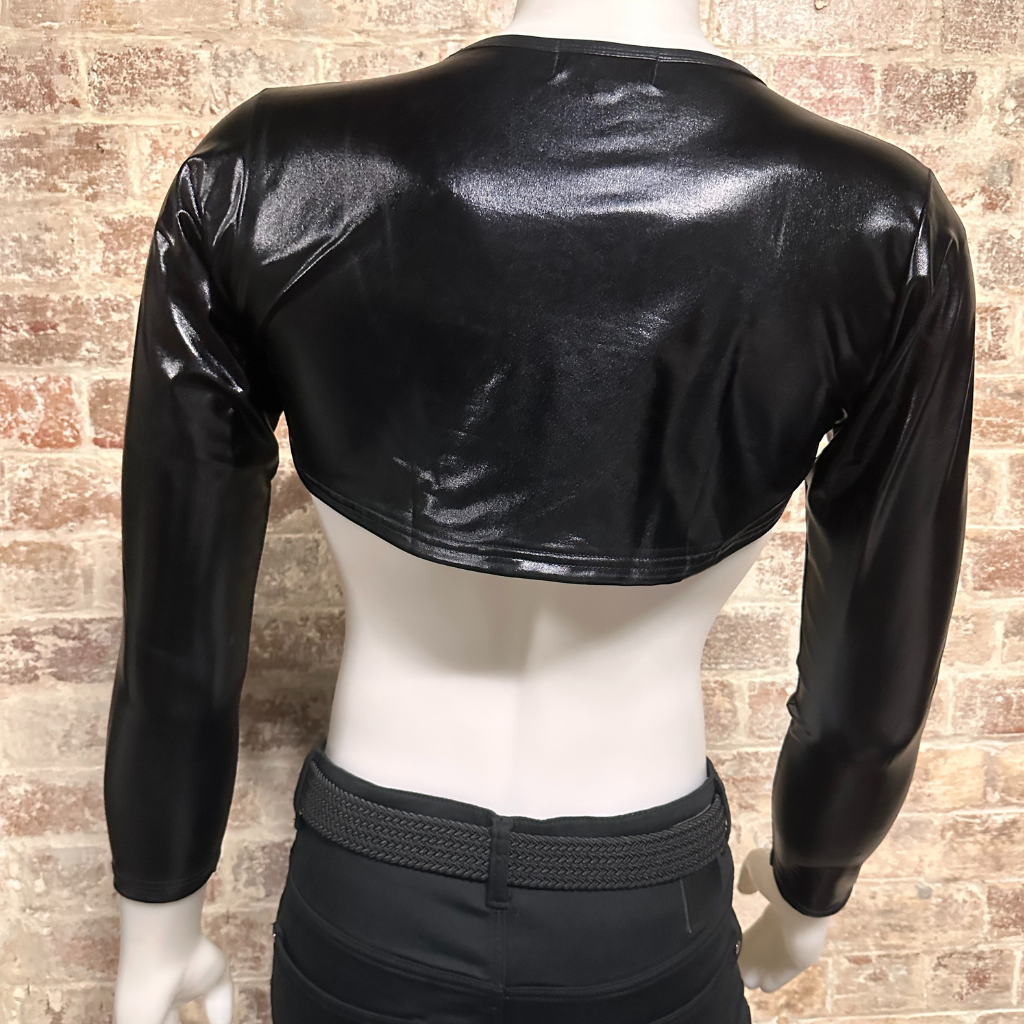 Daly Male Metallic Shrug Crop Top