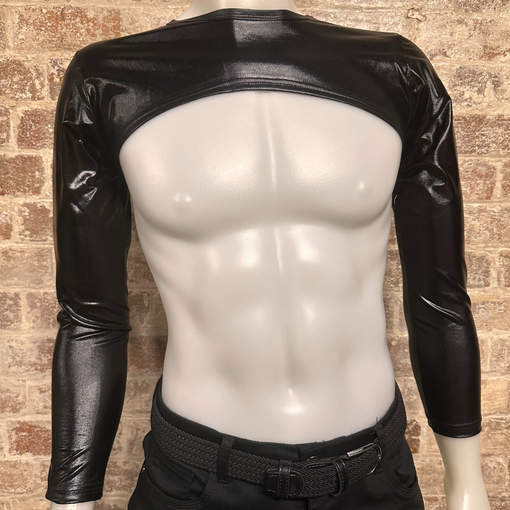 Daly Male Metallic Shrug Crop Top