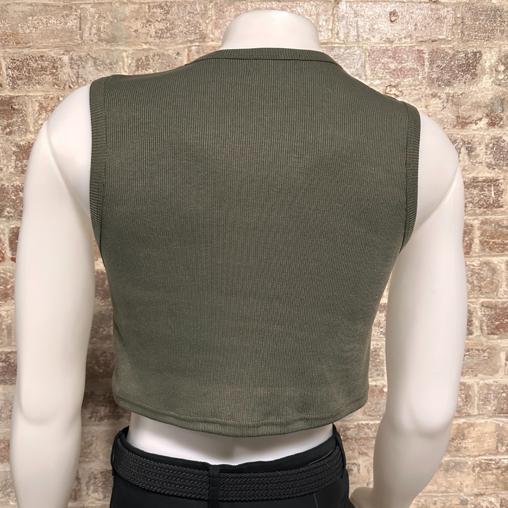 Daly Male Ribbed Sleeveless Crop Top