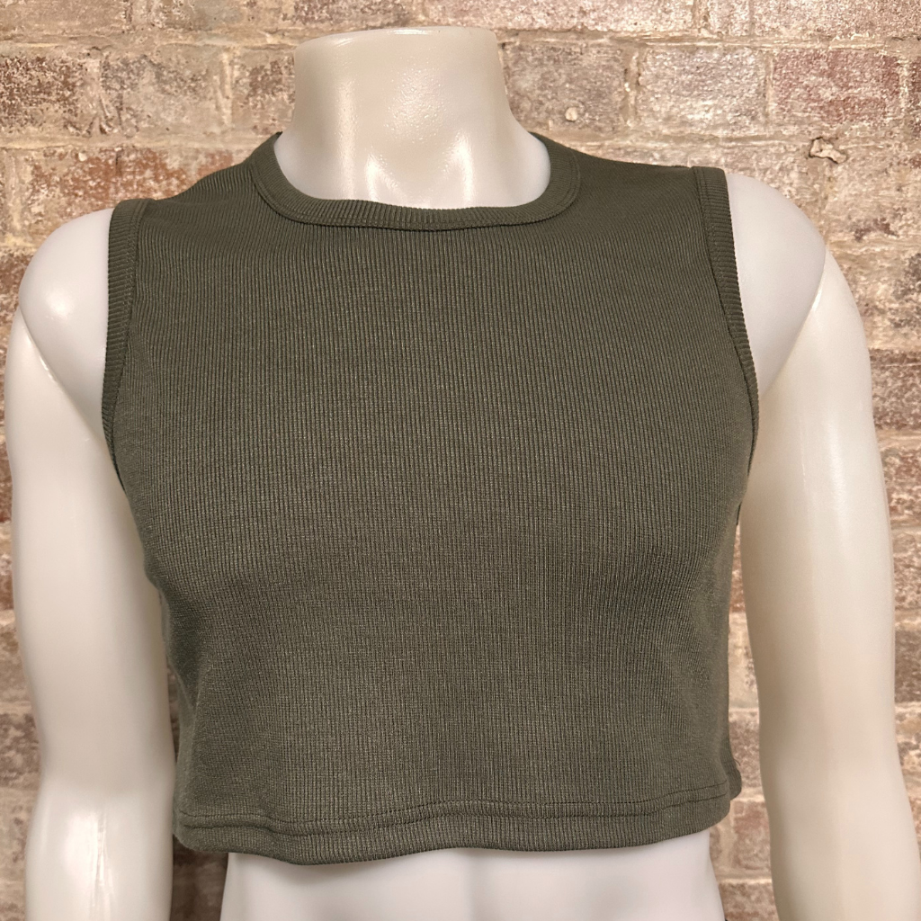 Daly Male Ribbed Sleeveless Crop Top