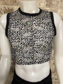 Daly Male Cheetah Print Midriff Tank Top