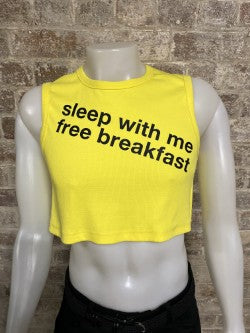 Daly Male Sleeveless Crop Top "SLEEP WITH ME"