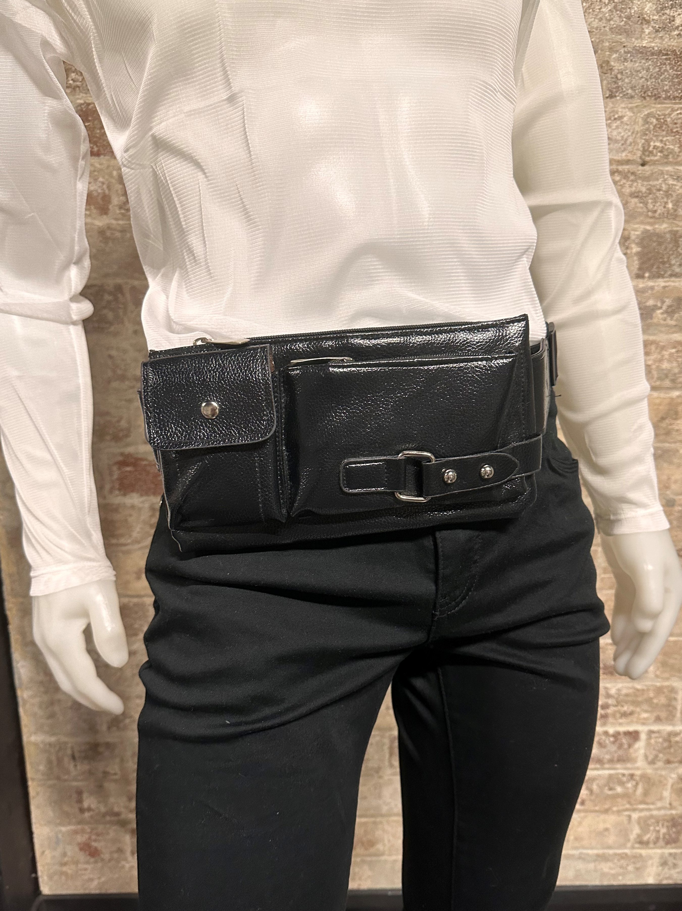 Multi Compartment Leather Bum Bag