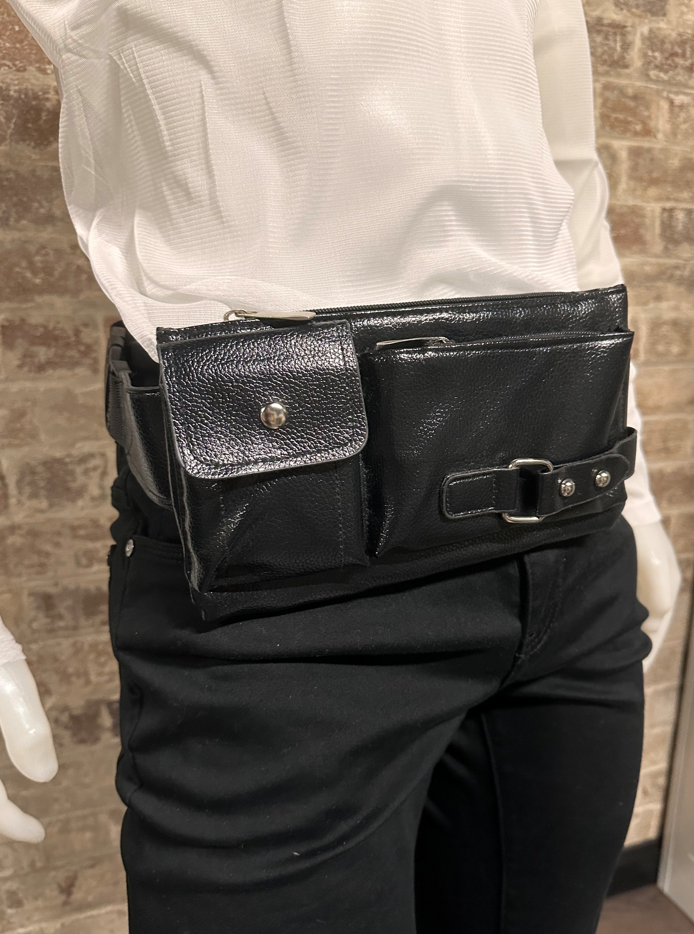Multi Compartment Leather Bum Bag