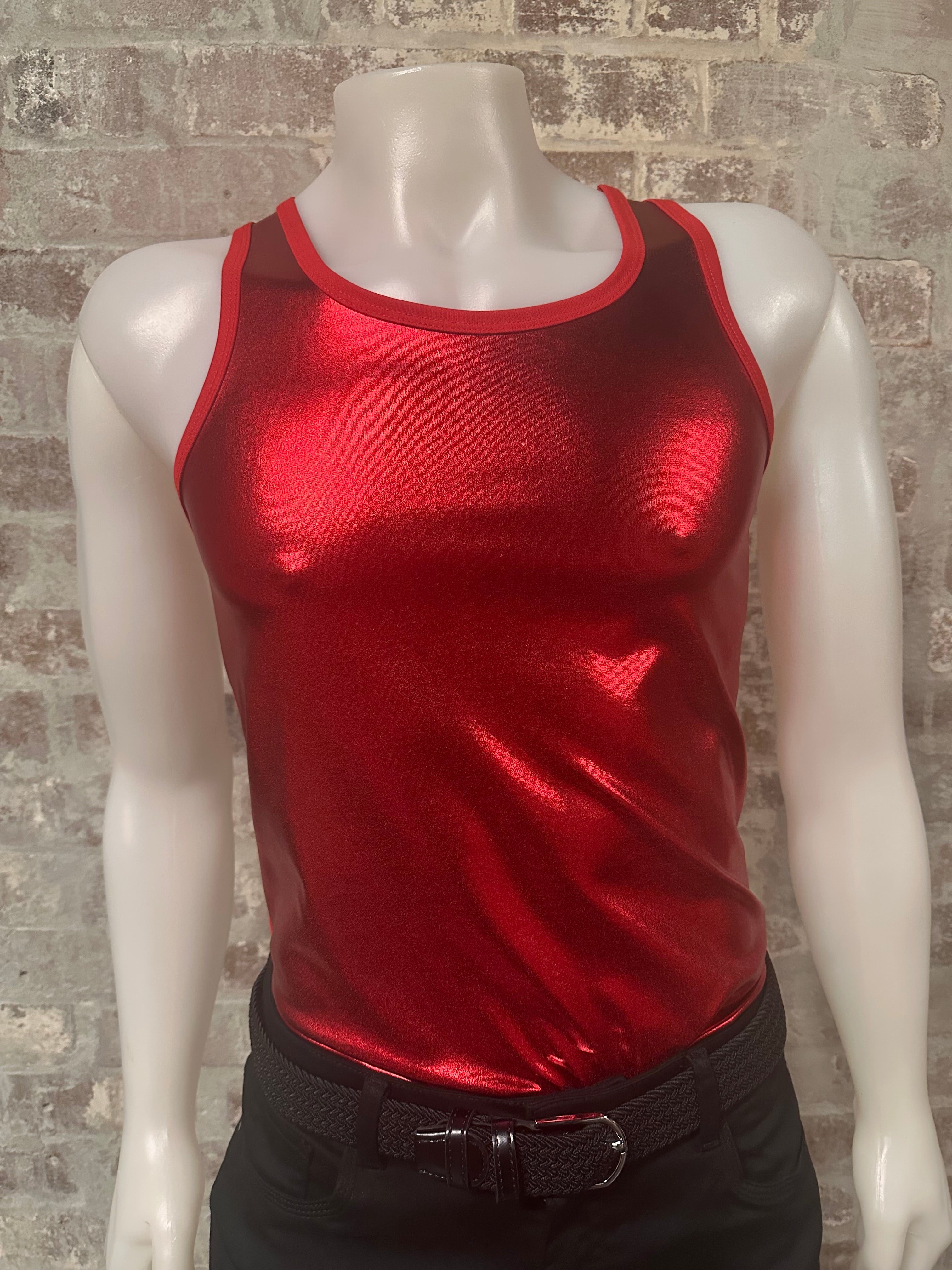 Christopher Daniels Metallic Front Lycra Back Tank Top