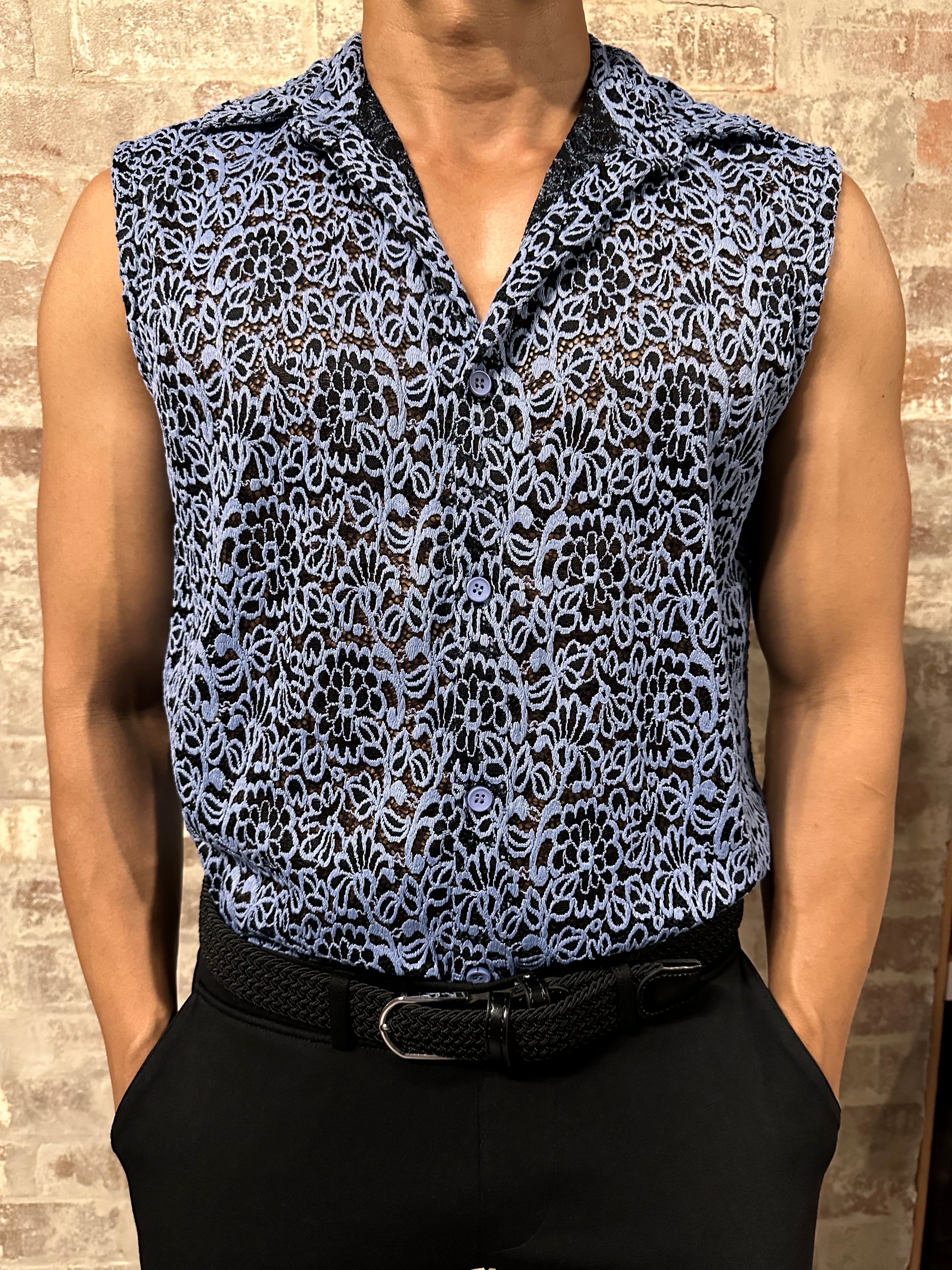 Christopher Daniels Sleeveless Lace Shirt