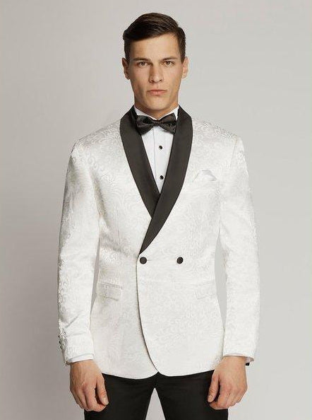 Varce White Paisley Dinner Jacket