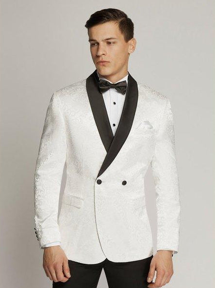 Varce White Paisley Dinner Jacket