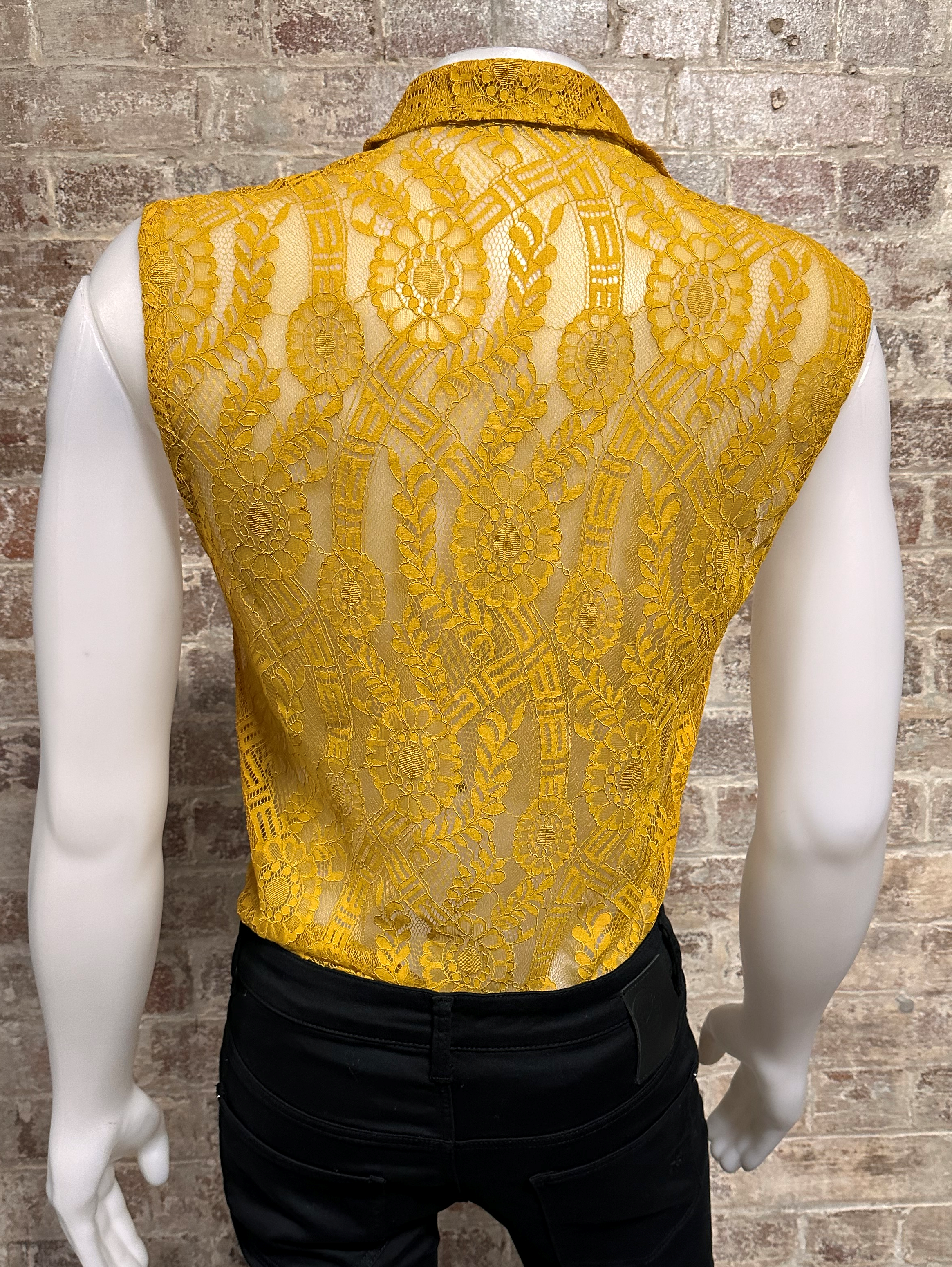 Daly Male Sleeveless Lace Shirt