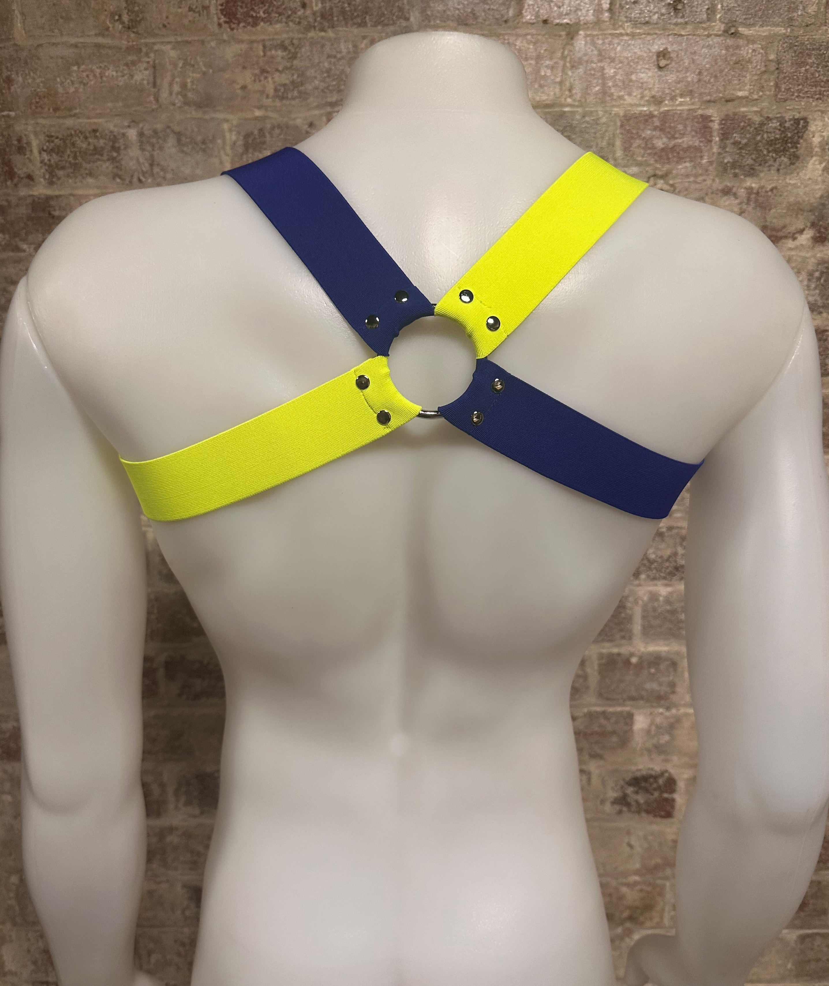 Daly Male Body Harness Neon Yellow-Navy