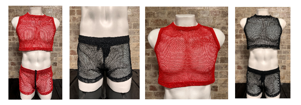 Activewear Mesh Midriff and Shorts