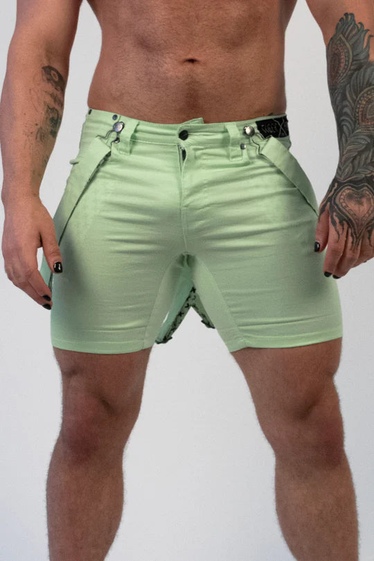 TIGER HORSE LINUS STRETCH SHORTS LIME