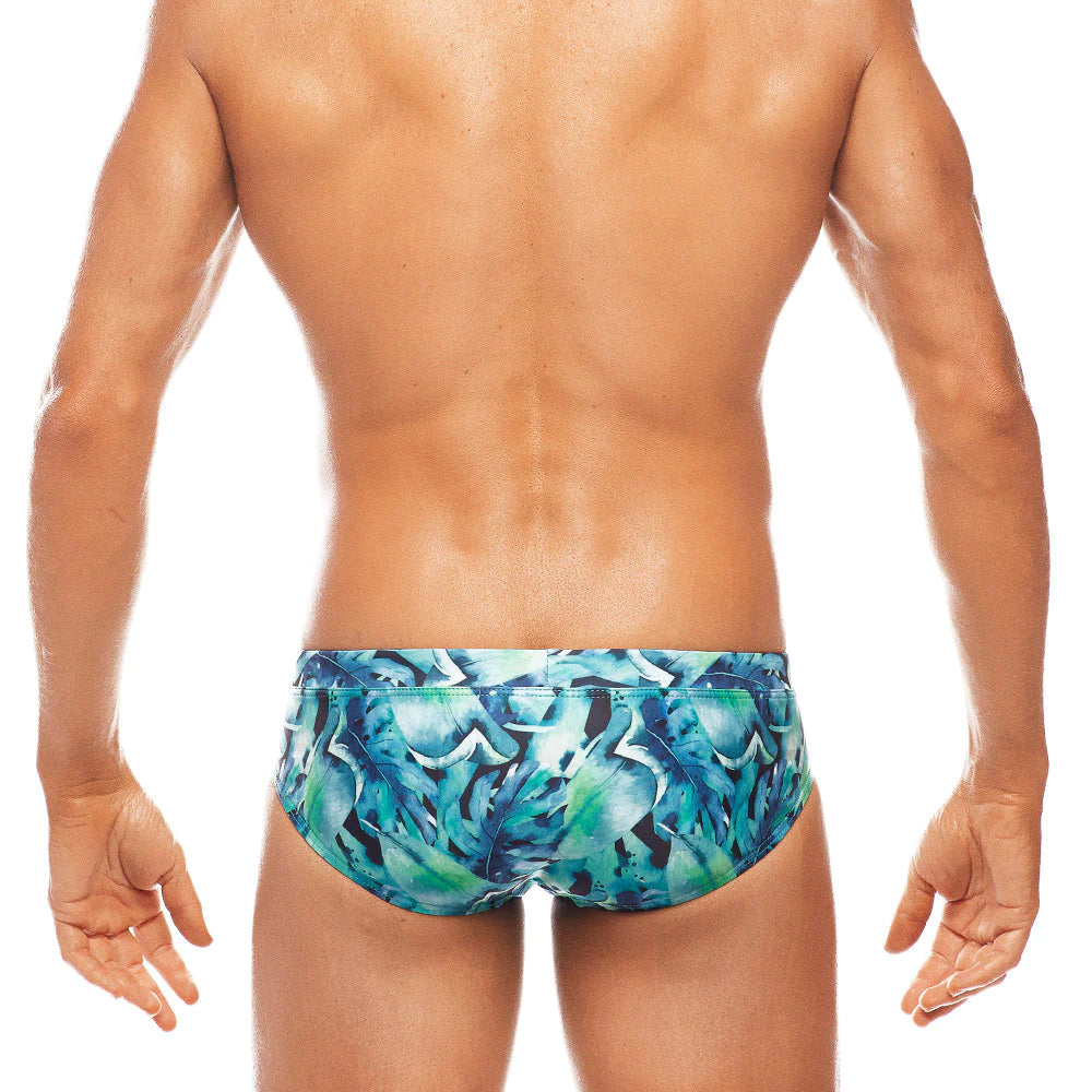 TRIBE AMAZON LO RISE SWIM BRIEF GREEN