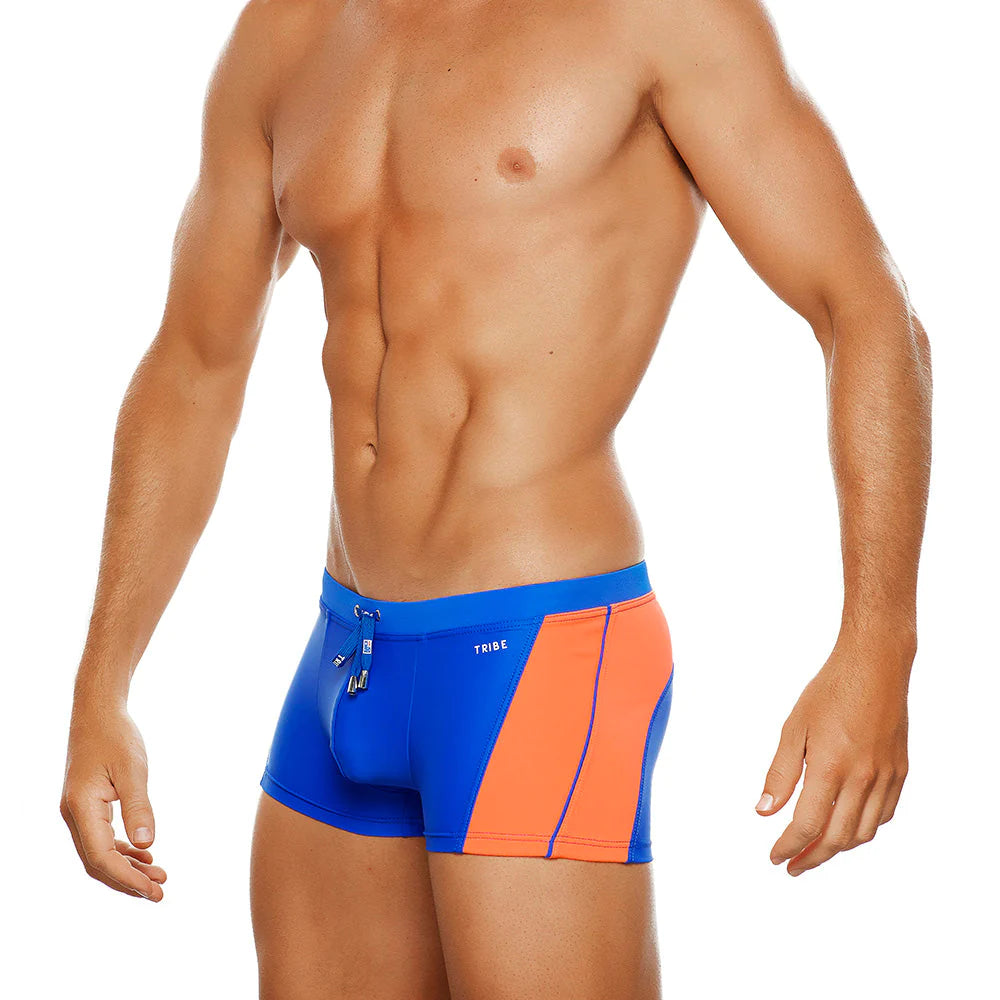 TRIBE BARBADOS SWIM TRUNK COBALT-ORANGE