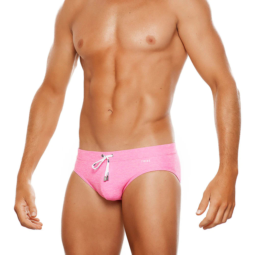 TRIBE BAHAMAS LO RISE SWIM BRIEF BUBBLEGUM