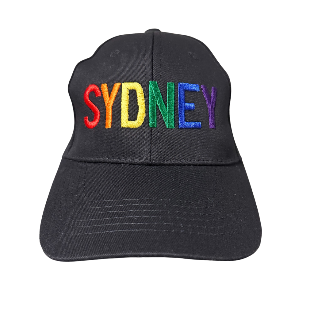 Daly Male Baseball Cap Logo "Sydney" in Pride Colours