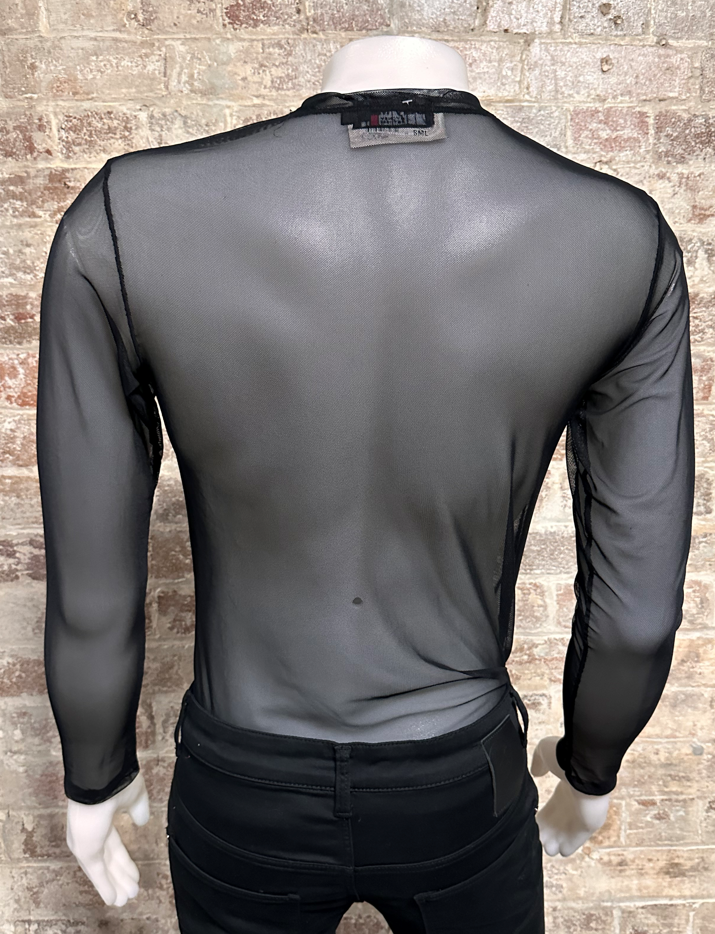 Daly Male Long Sleeve Sheer Stretch Mesh Top