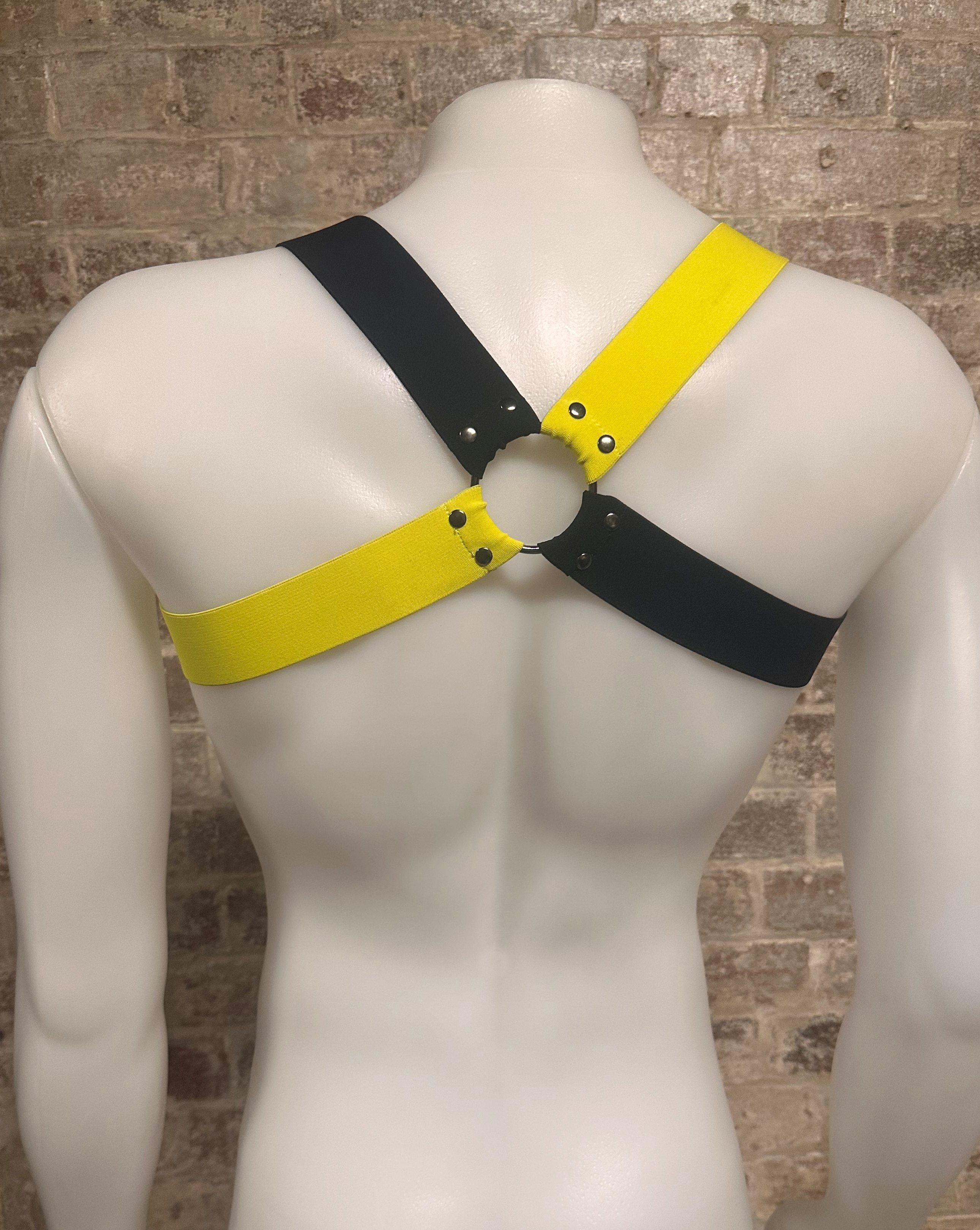 Daly Male Body Harness Black-Yellow