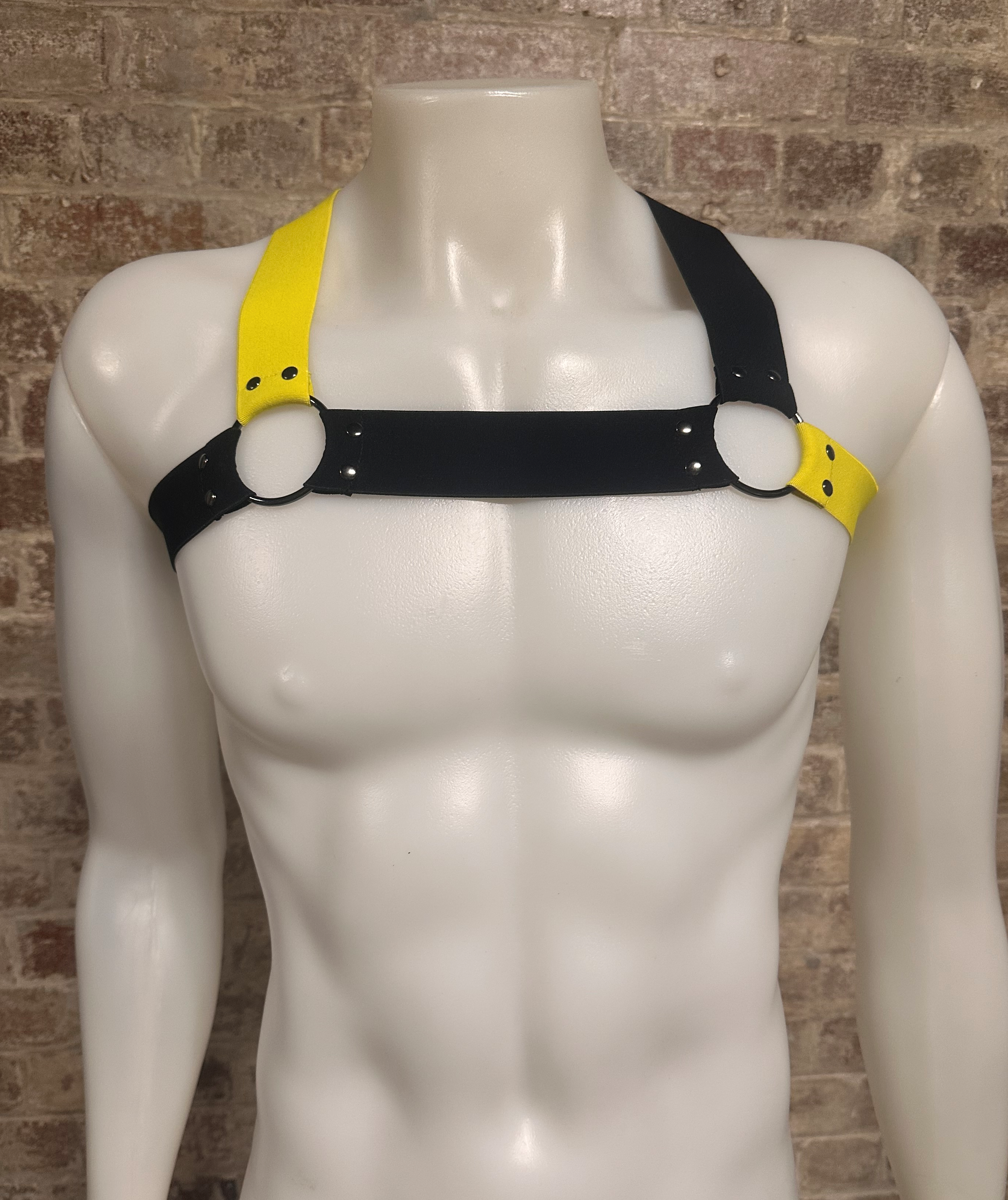 Daly Male Body Harness Black-Yellow