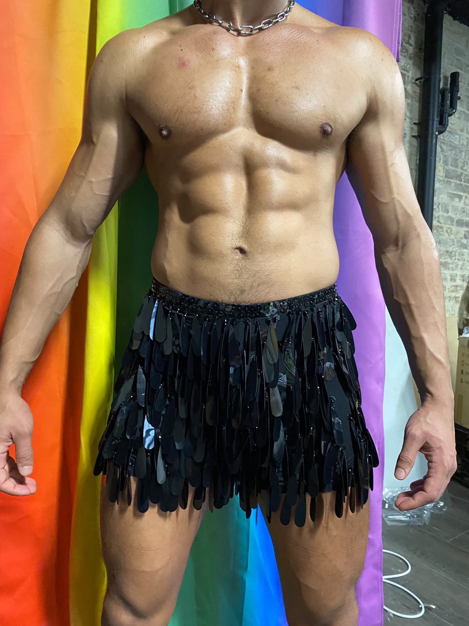 Daly Male Sequin Shorts
