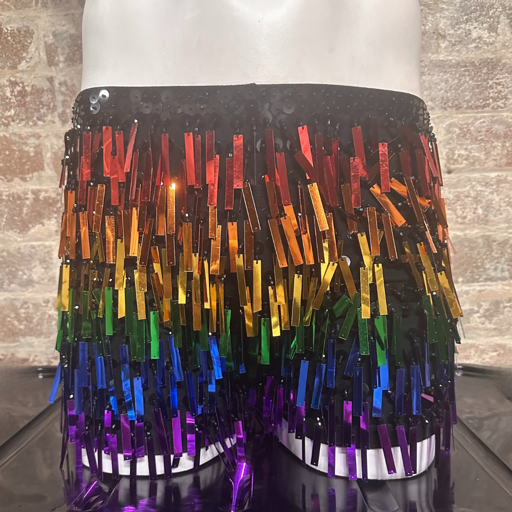 Daly Male Pride Block Sequin Shorts