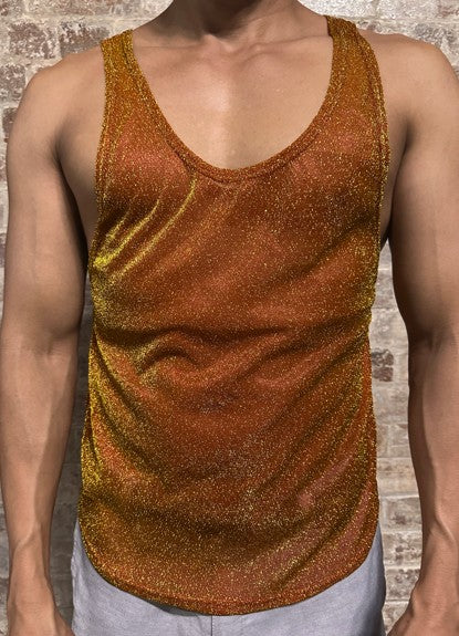 Daly Male Sheer Glitter Singlet