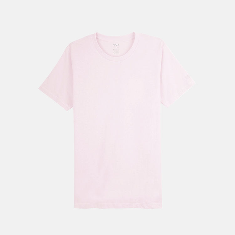 KOO'S CREW-NECK TEE PINK