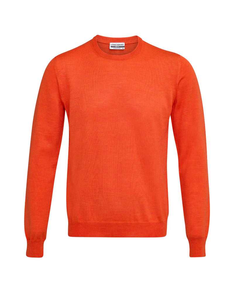 VISCONTI MERINO WOOL KNIT CREW NECK JUMPER