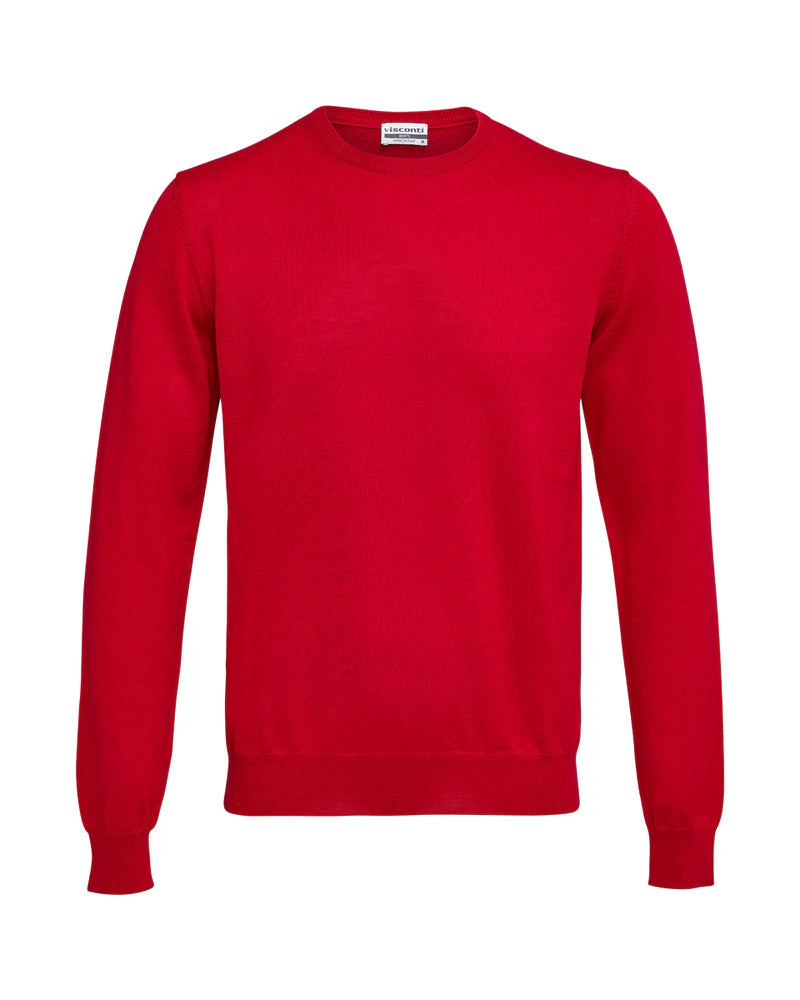 VISCONTI MERINO WOOL KNIT CREW NECK JUMPER