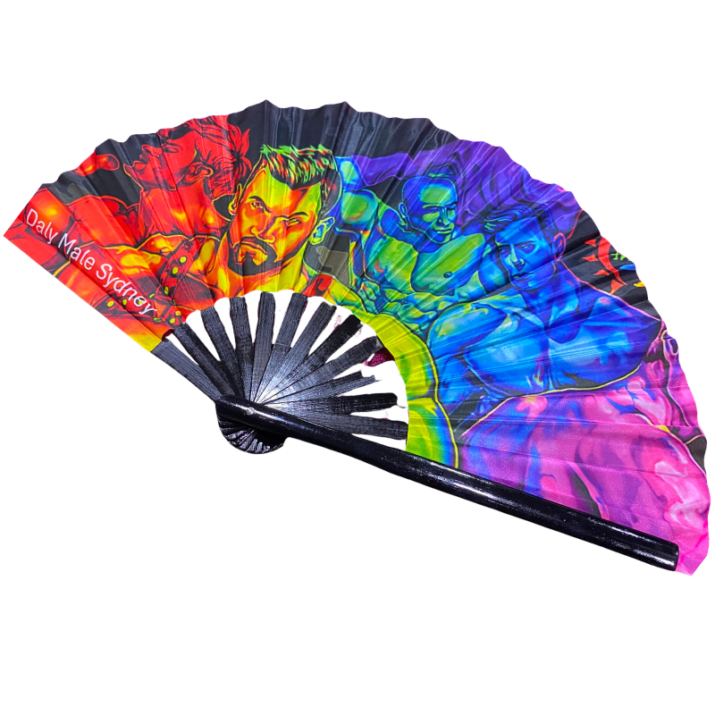 Daly Male Bamboo Claking Party Fan "Daly Male Men"