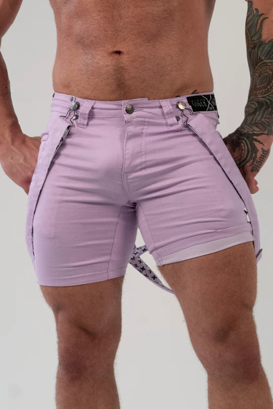 TIGER HORSE GREYSON STRETCH SHORTS GRAPE