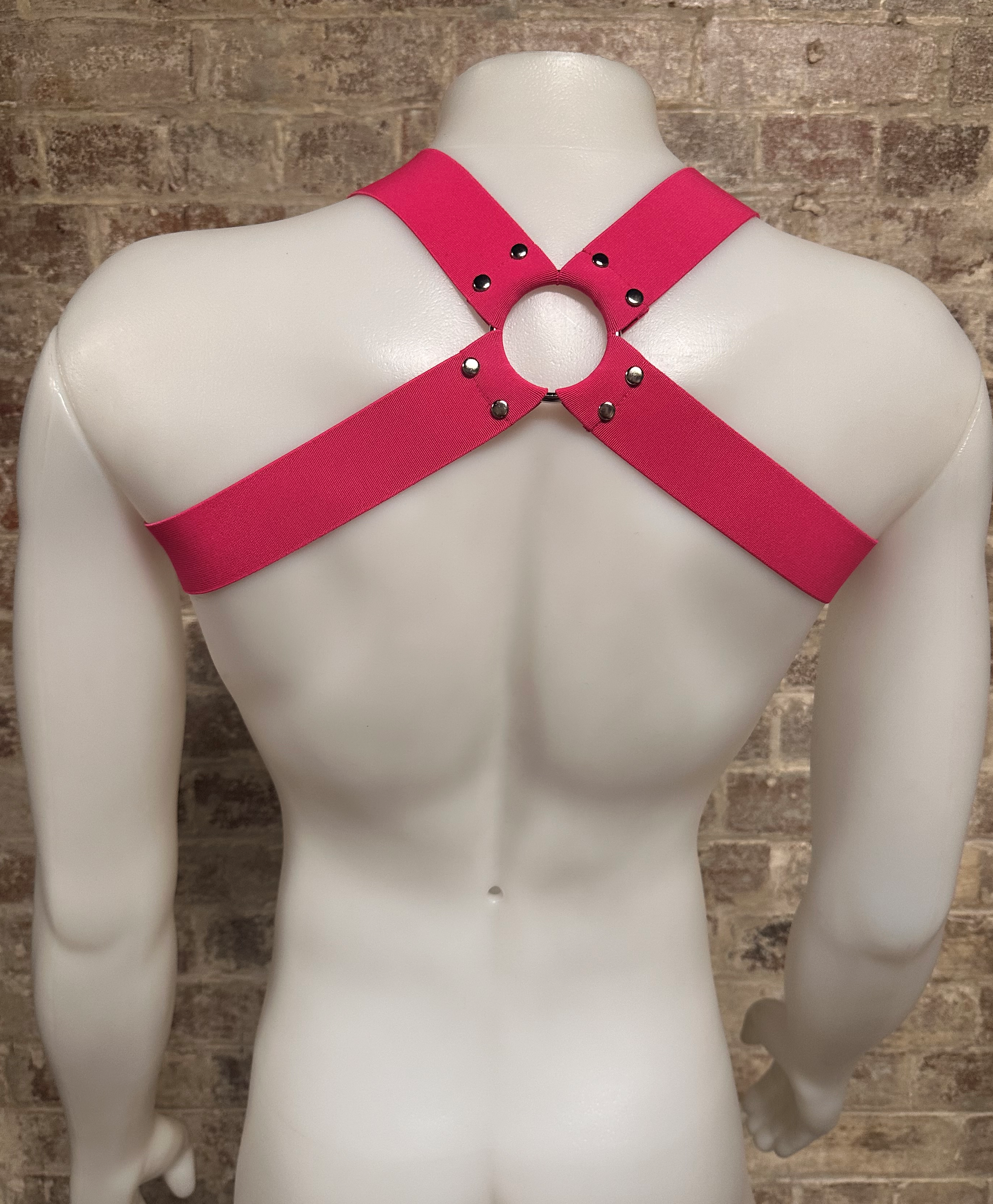 Daly Male Body Harness Hot Pink