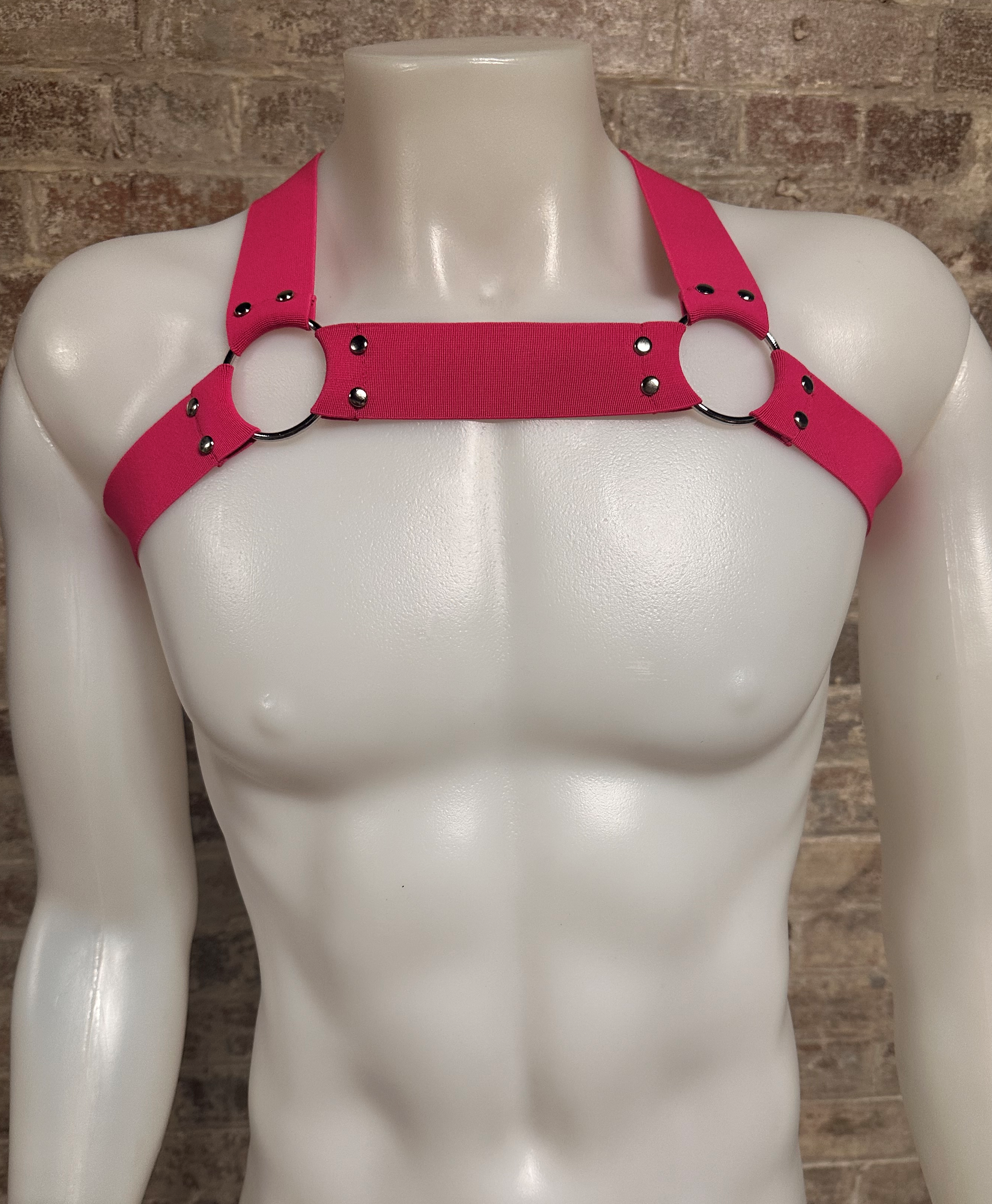 Daly Male Body Harness Hot Pink