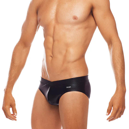 TRIBE LAS VEGAS LO RISE SWIM BRIEF BLACK