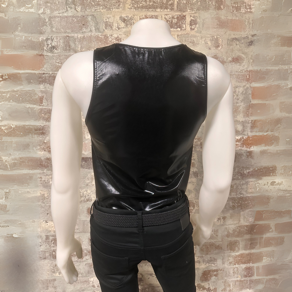 Daly Male Metallic Tank Top Black