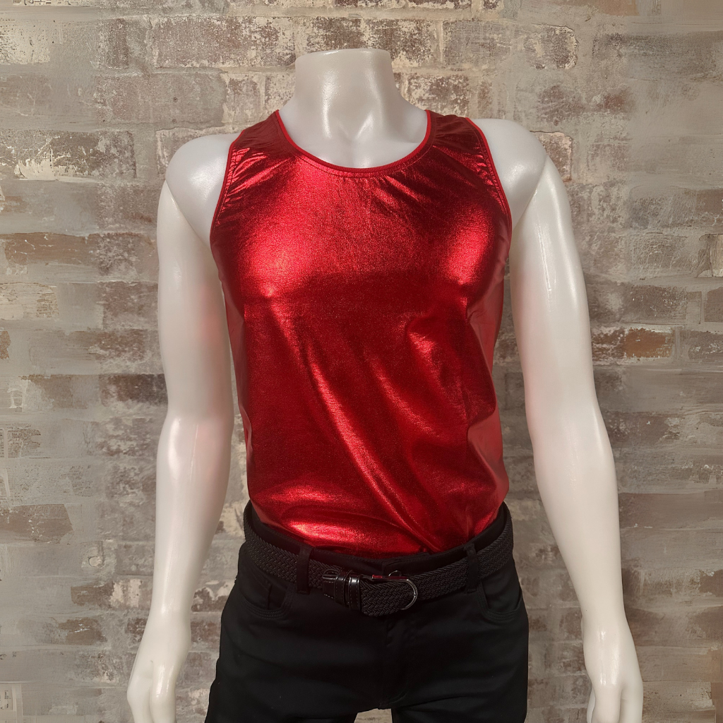 Daly Male Metallic Tank Red