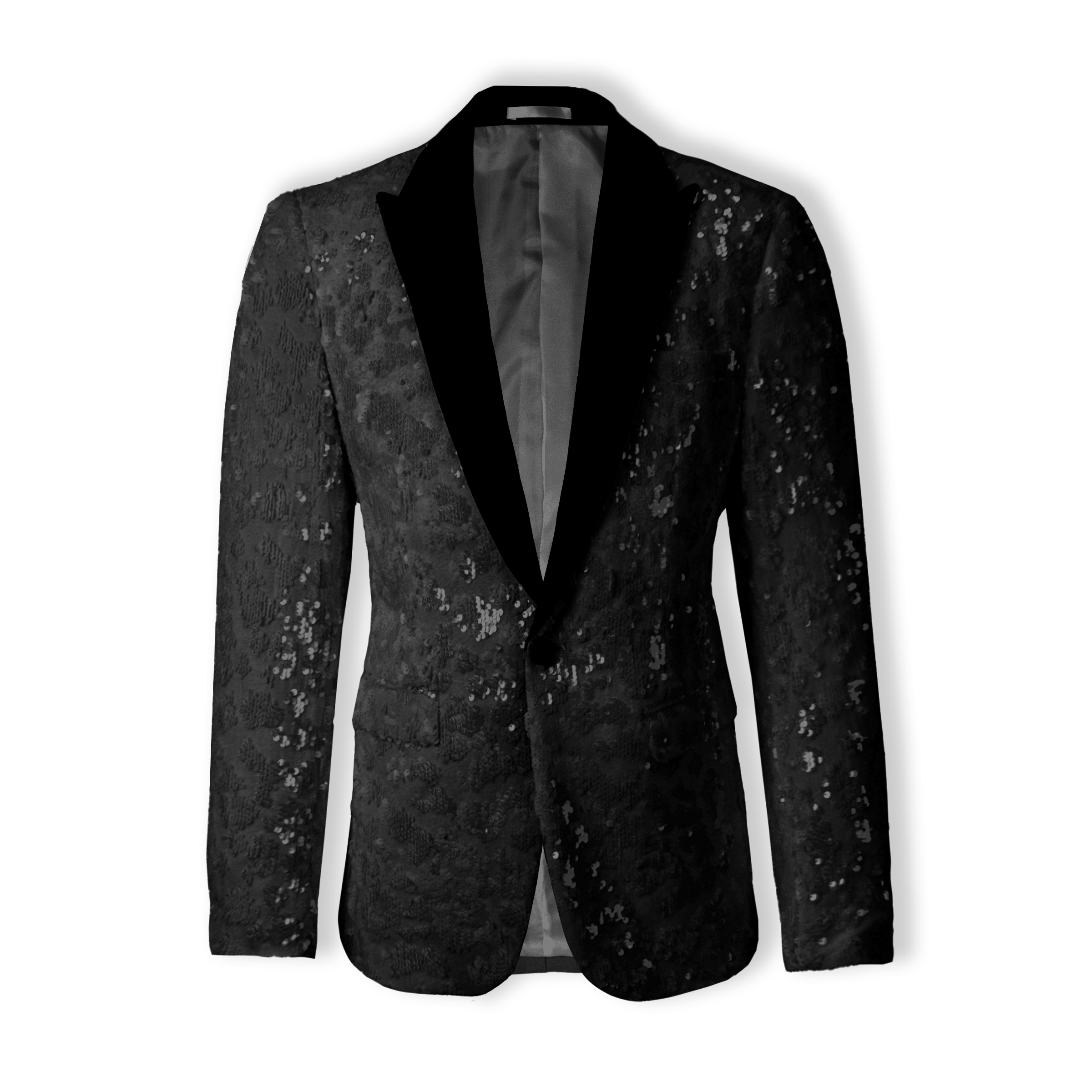 VARCE SEQUIN BLACK PEAK LAPEL DINNER JACKET