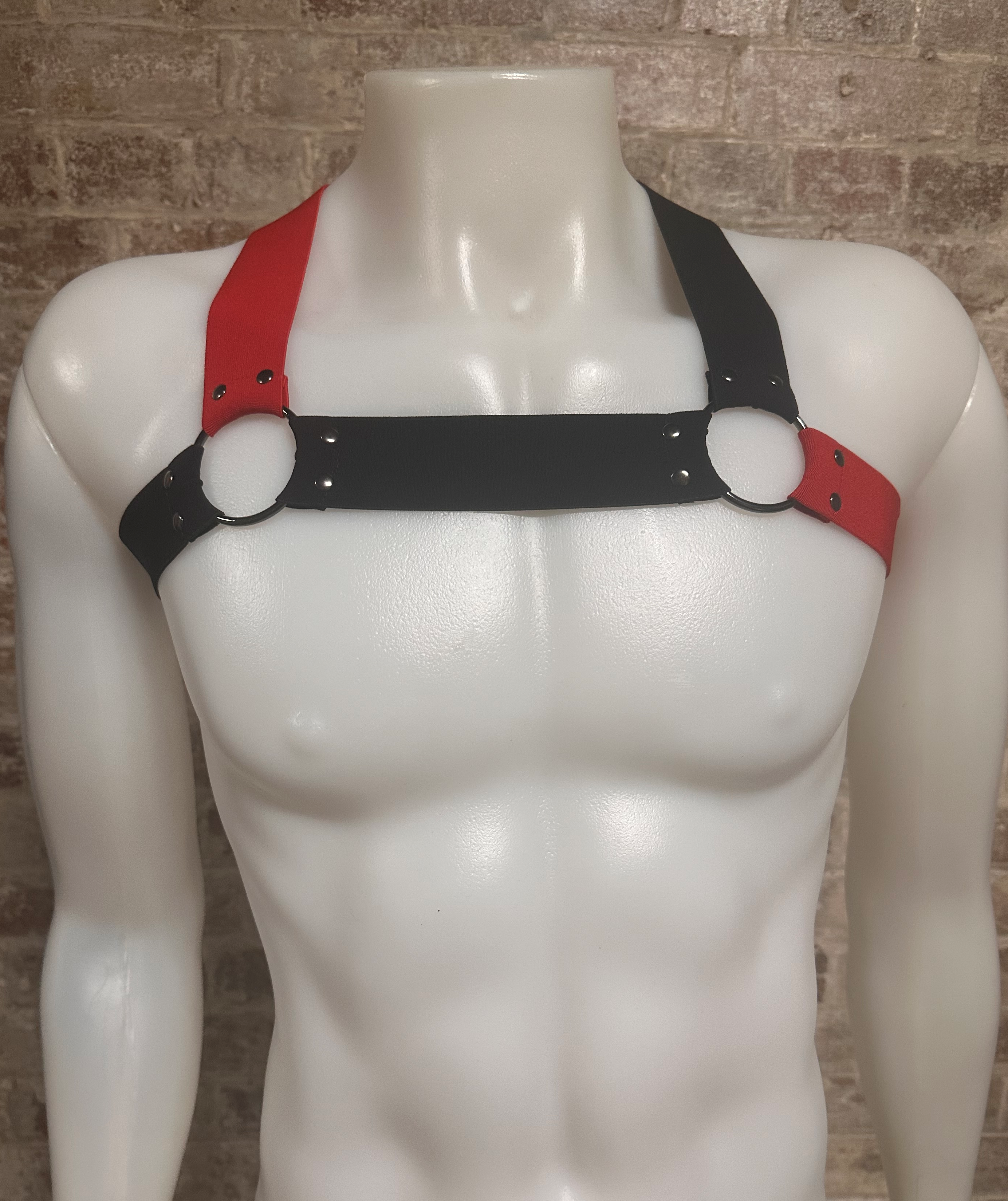 Daly Male Body Harness Red-Black