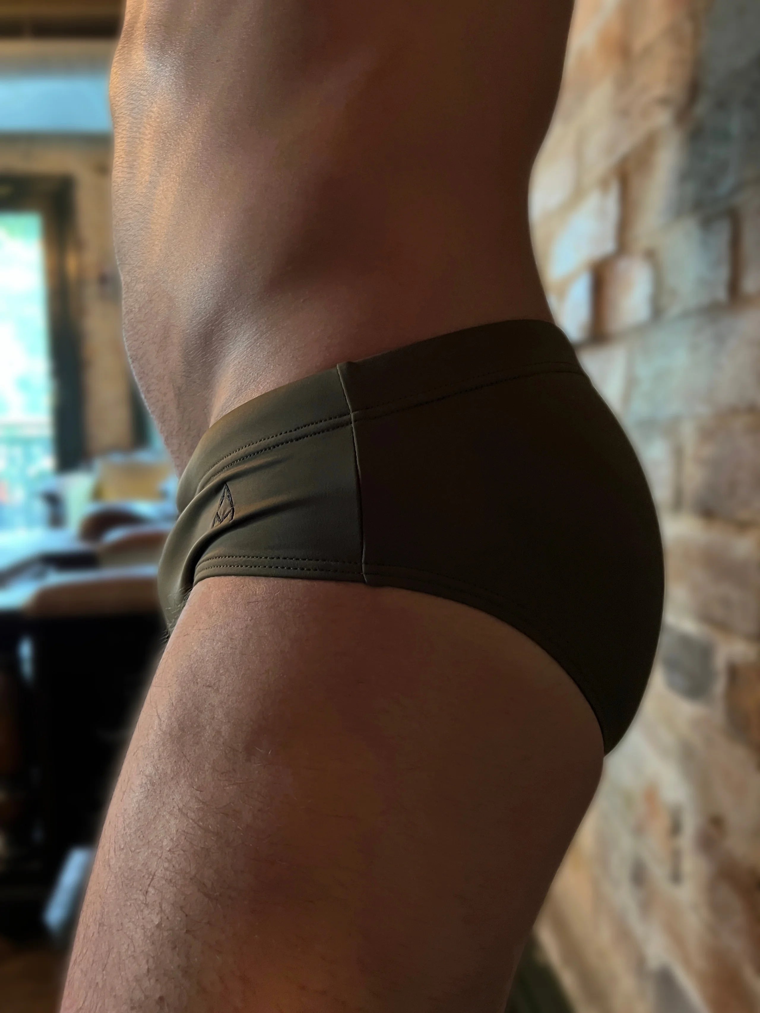 MARK ANTHONY CLASSIC SWIM BRIEF OLIVE