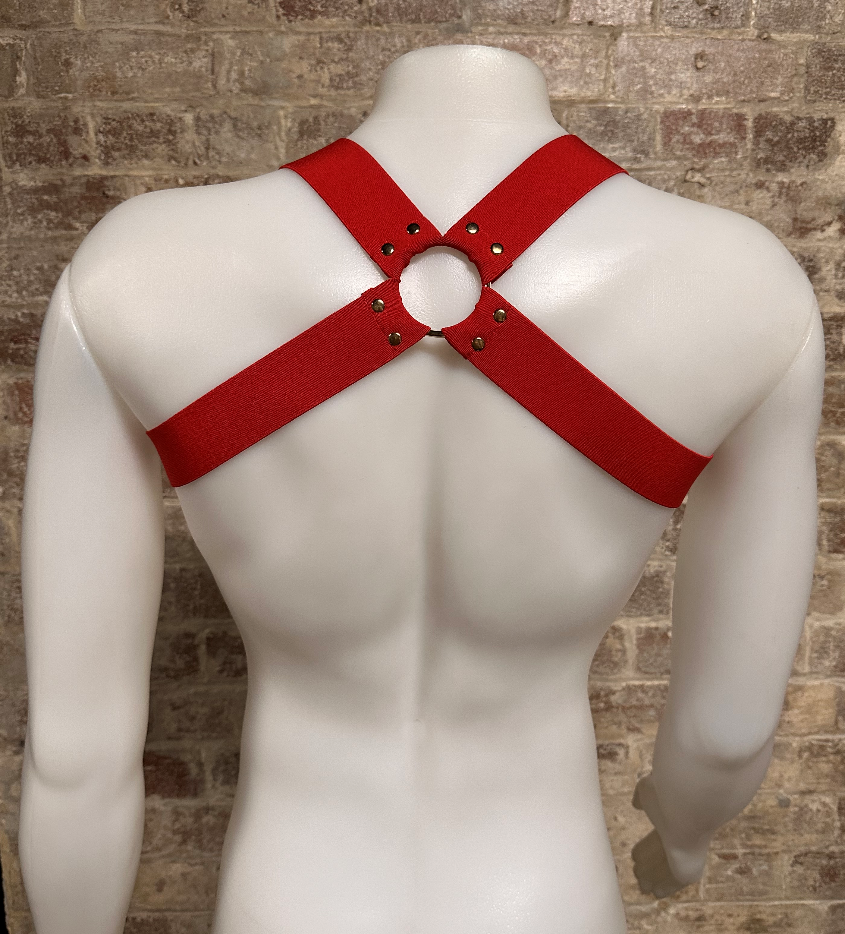 Daly Male Body Harness Red