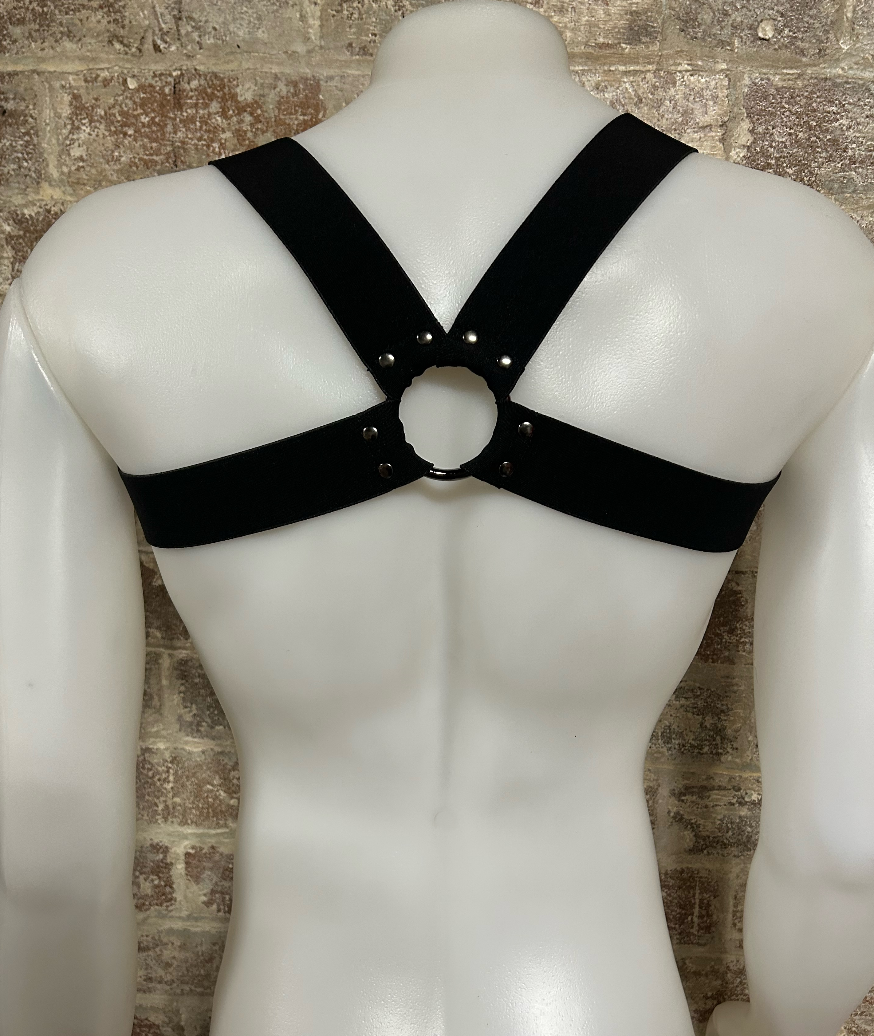 Daly Male Body Harness Black-Red