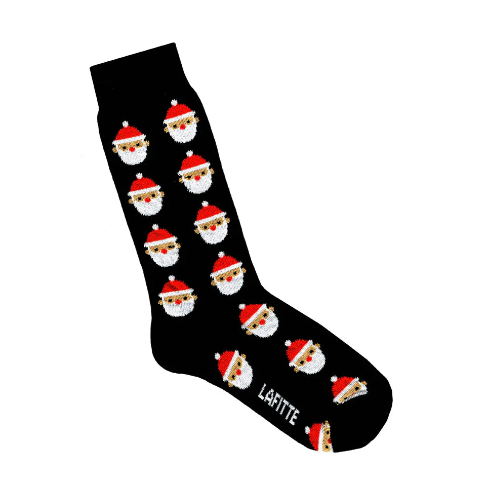 Lafitte Black Santa Socks