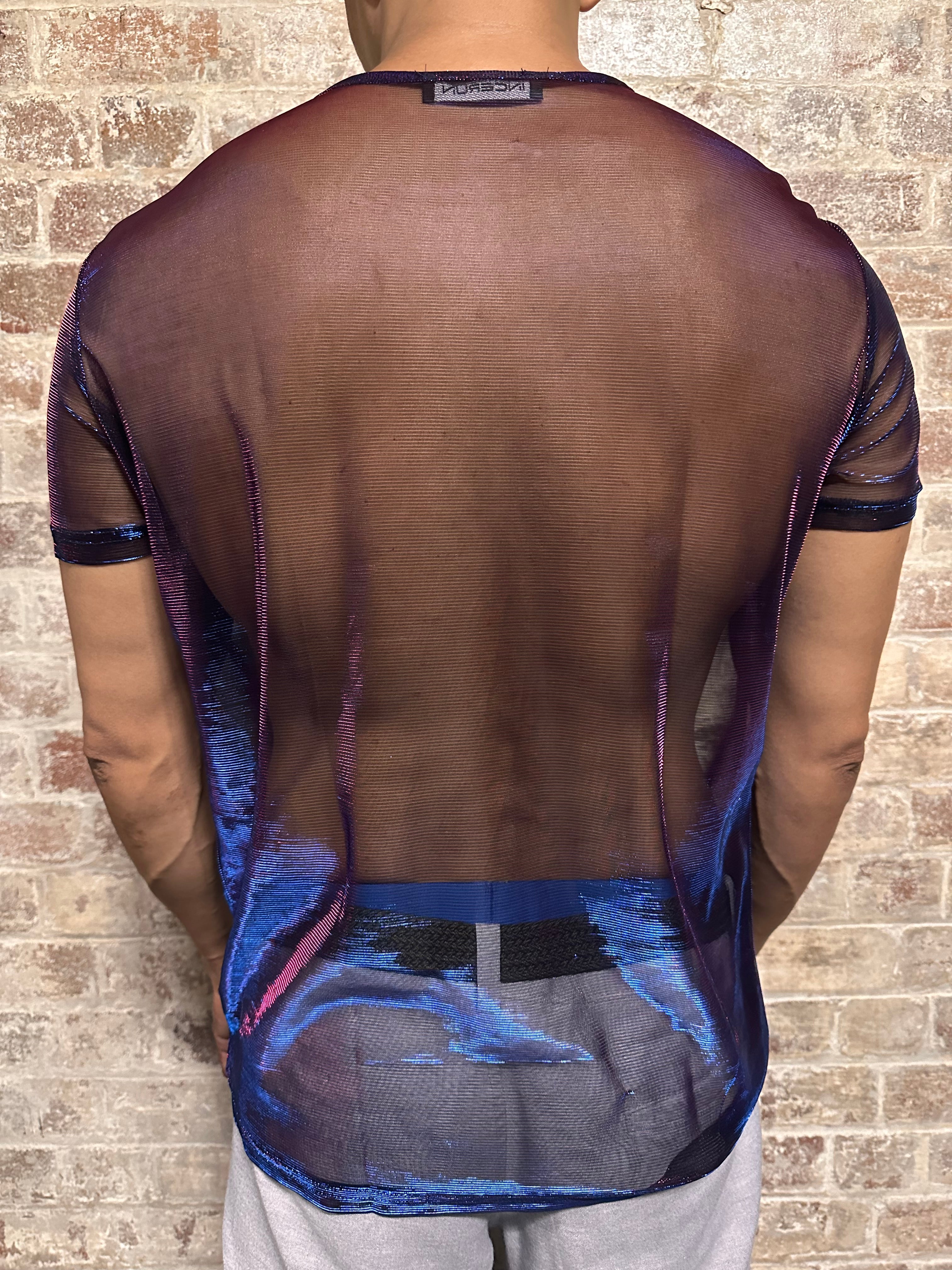 Daly Male Two Tone Sheer Mesh T-Shirt