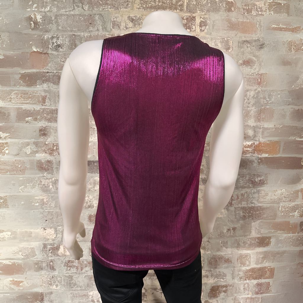 Daly Male Metallic Shiny Tank Top