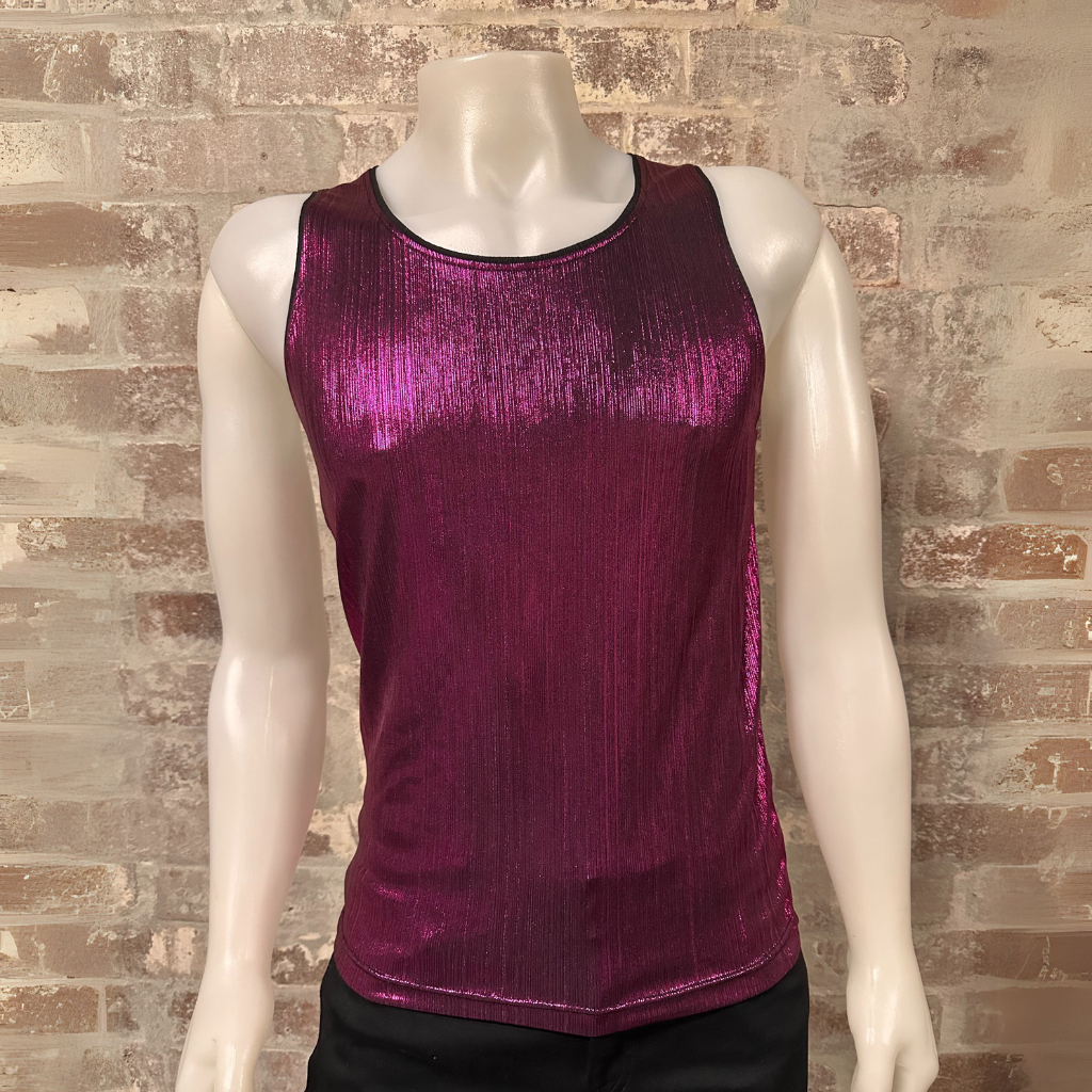 Daly Male Metallic Shiny Tank Top