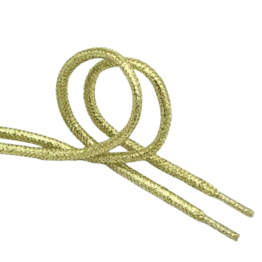 Daly Male Round Corded Metallic Shoelaces