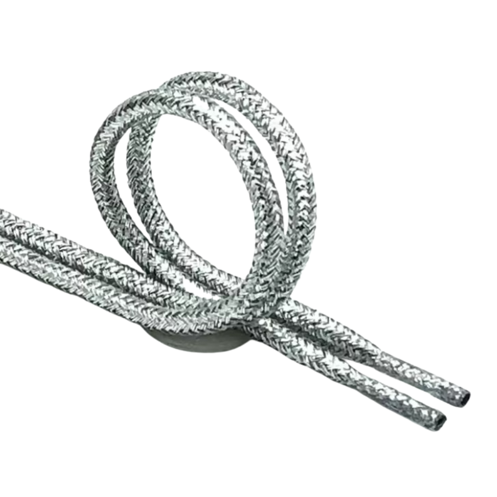 Daly Male Round Corded Metallic Shoelaces
