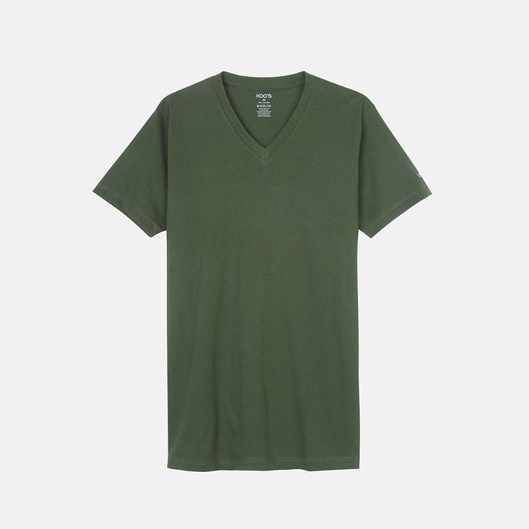 KOO'S V-NECK TEE KHAKI